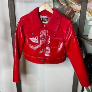 Red Cropped Jacket